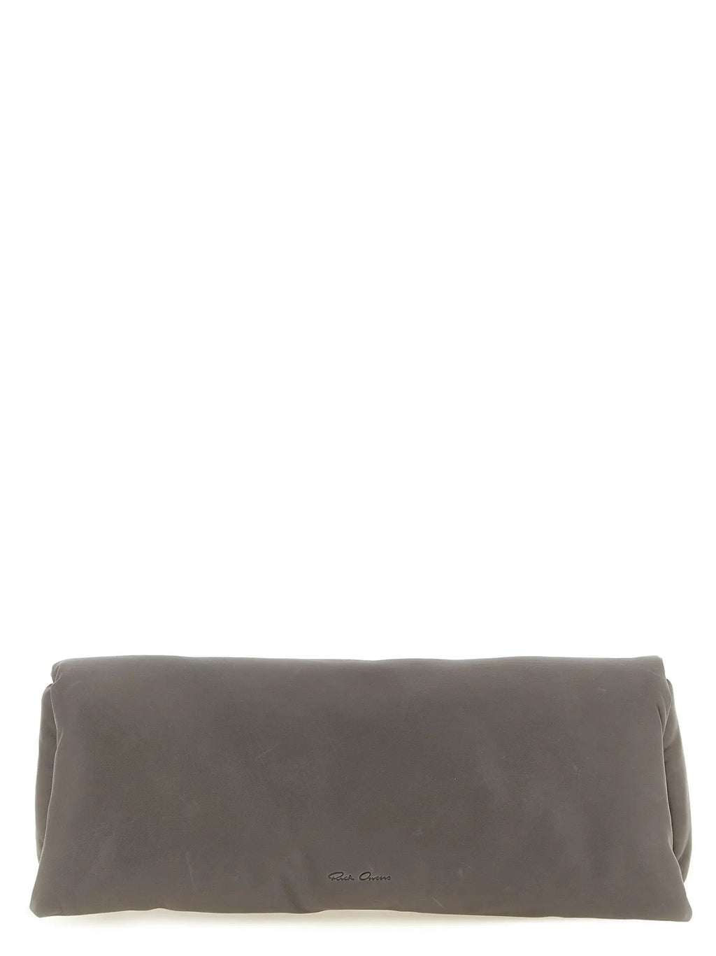 Rick Owens Gray Calfskin Clutch Bag