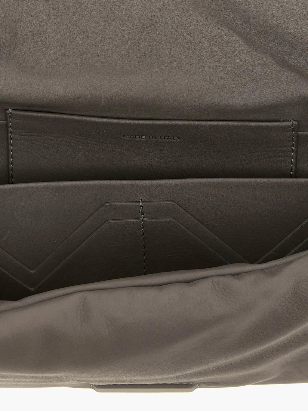 Rick Owens Gray Calfskin Clutch Bag