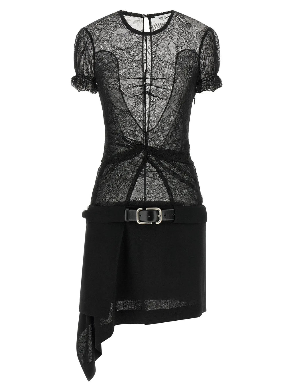 The Attico Black Polyamide Short Dress