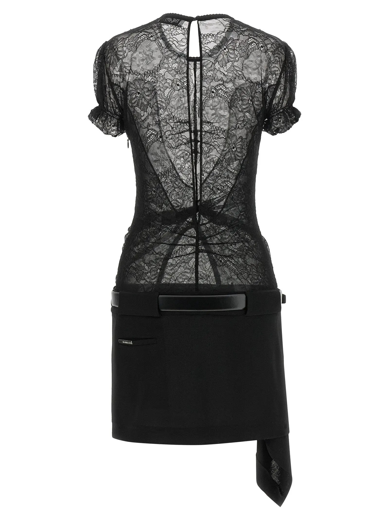 The Attico Black Polyamide Short Dress