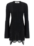 The Attico The Attico Black Viscose Short Dress