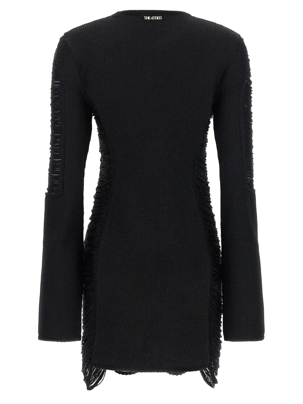 The Attico The Attico Black Viscose Short Dress