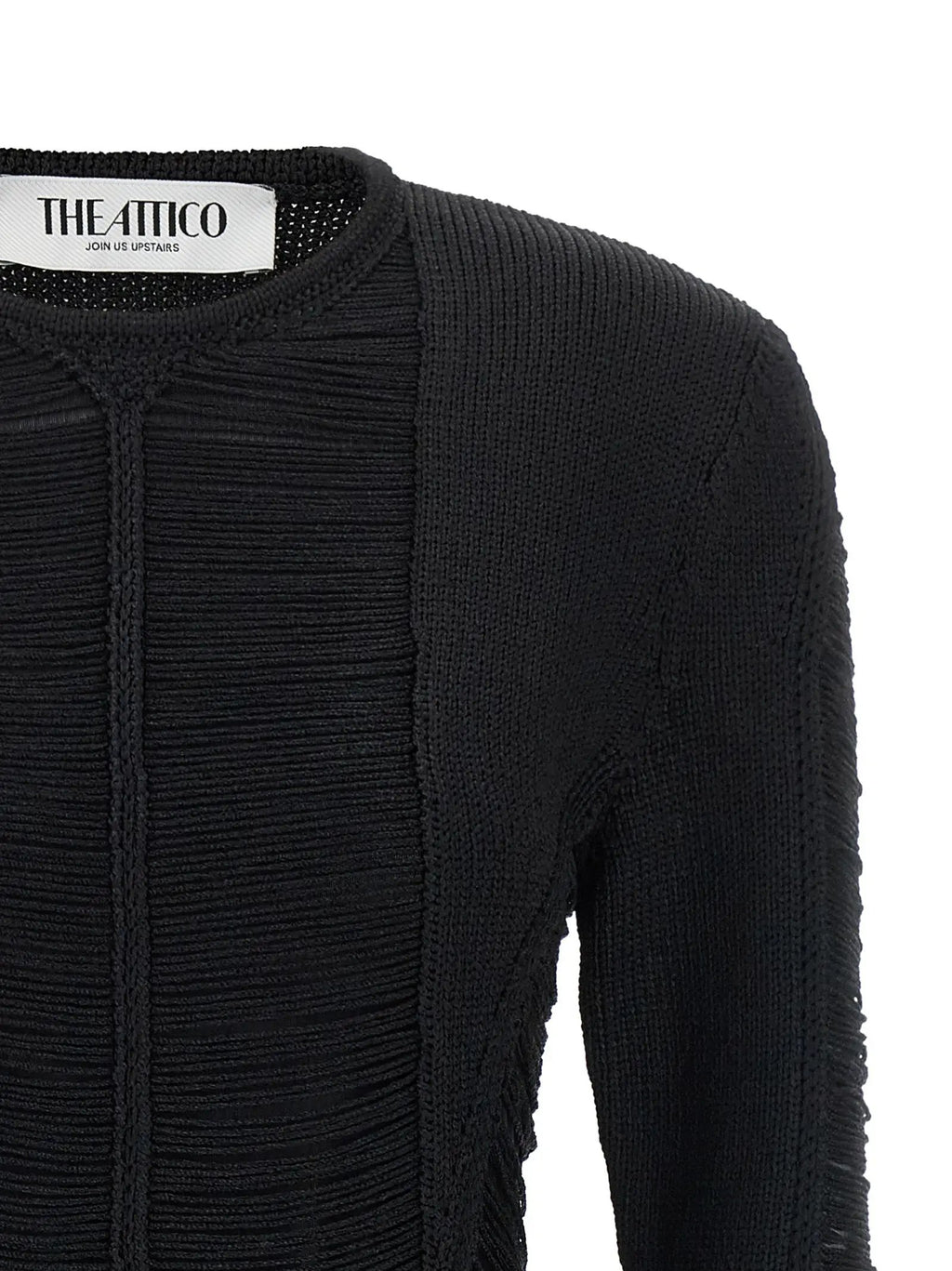 The Attico The Attico Black Viscose Short Dress