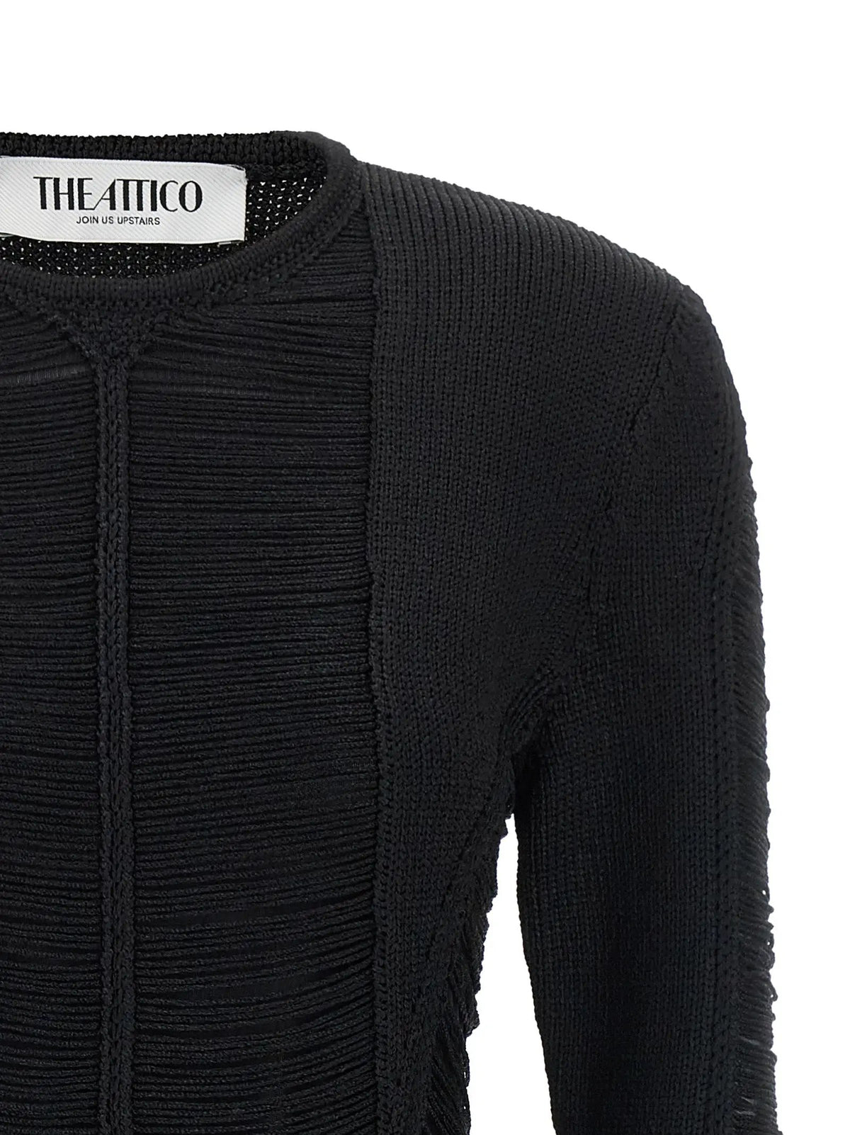 The Attico The Attico Black Viscose Short Dress
