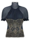 The Attico Blue Silk Tank Tops