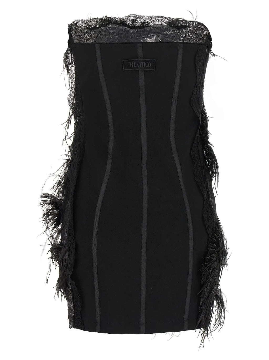 The Attico Black Polyamide Short Dress