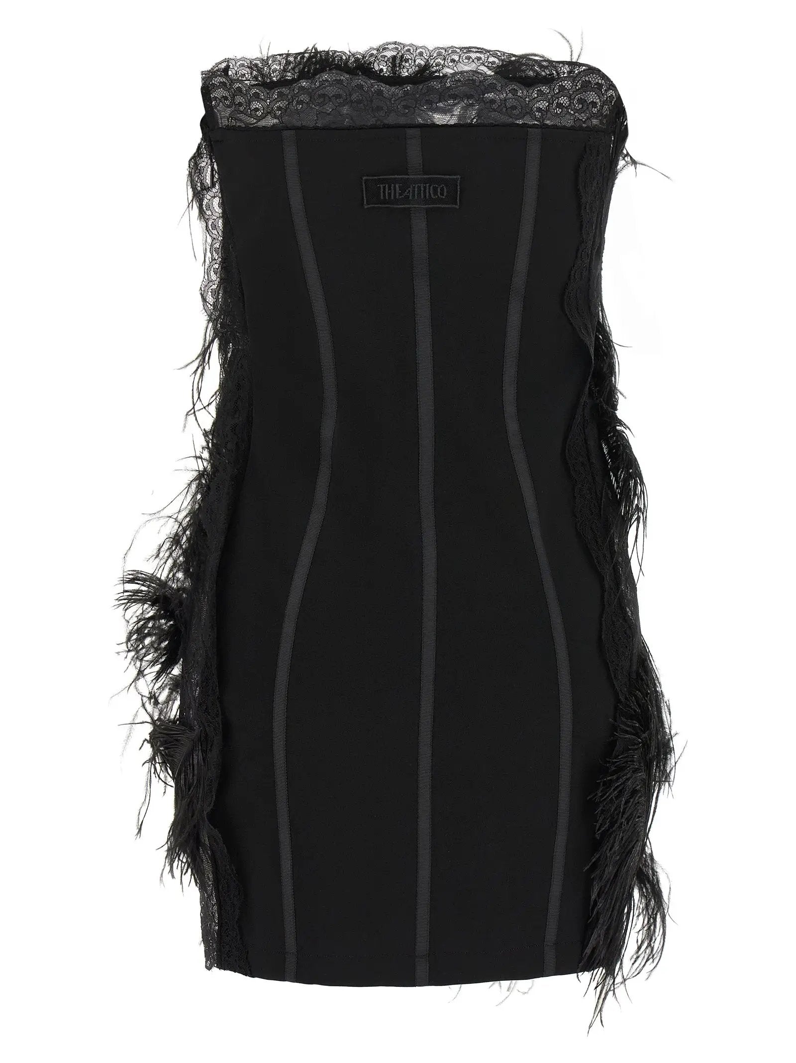 The Attico Black Polyamide Short Dress
