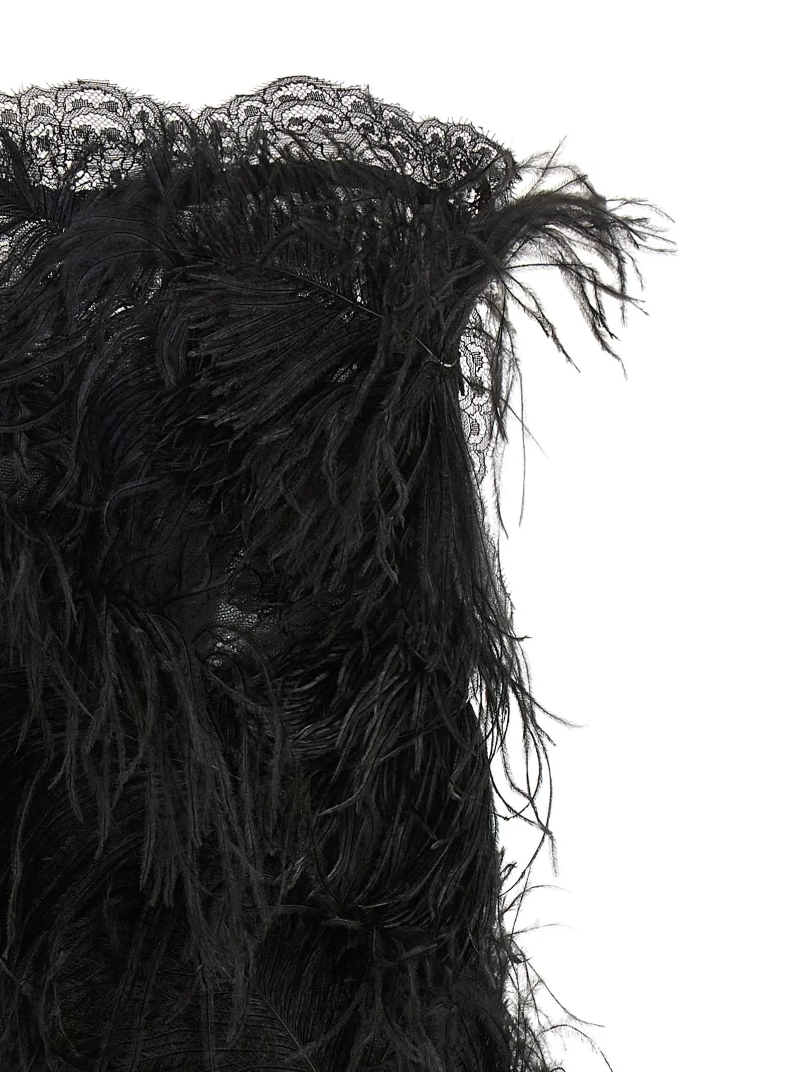 The Attico Black Polyamide Short Dress