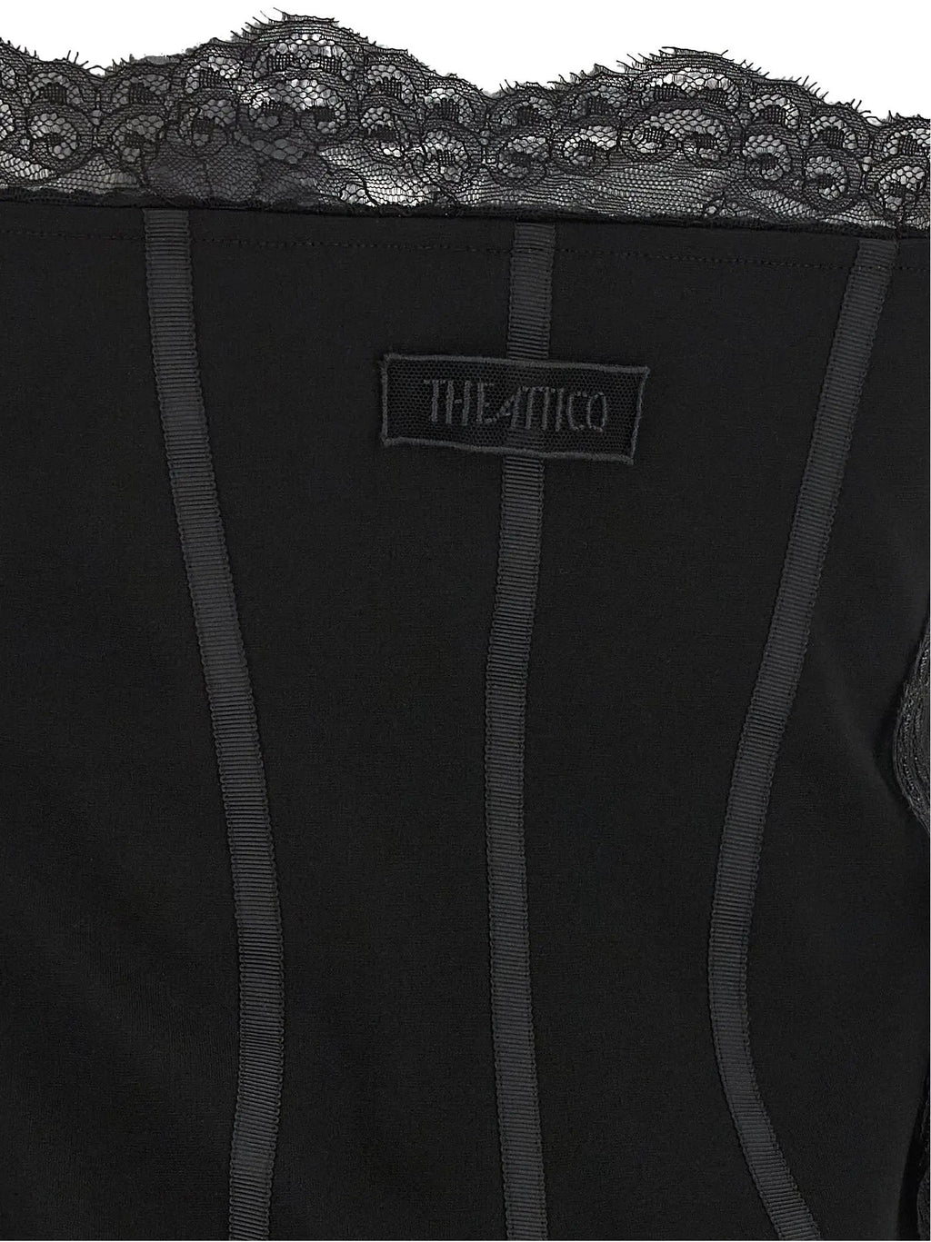 The Attico Black Polyamide Short Dress