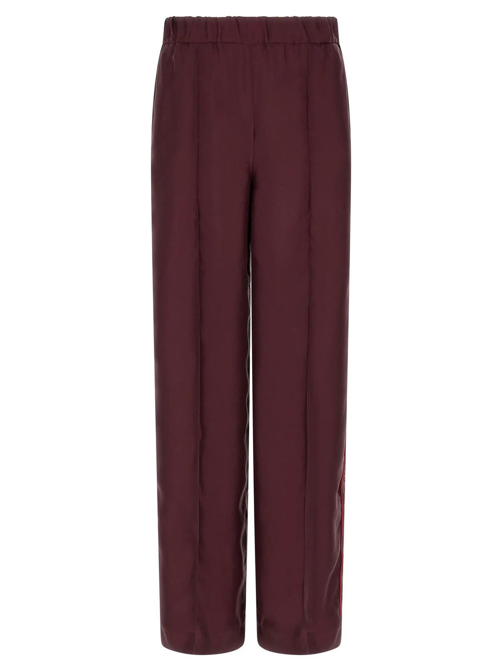F.R.S. - FOR RESTLESS SLEEPERS Bordeaux Silk Casual Pants