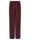 F.R.S. - FOR RESTLESS SLEEPERS Bordeaux Silk Casual Pants