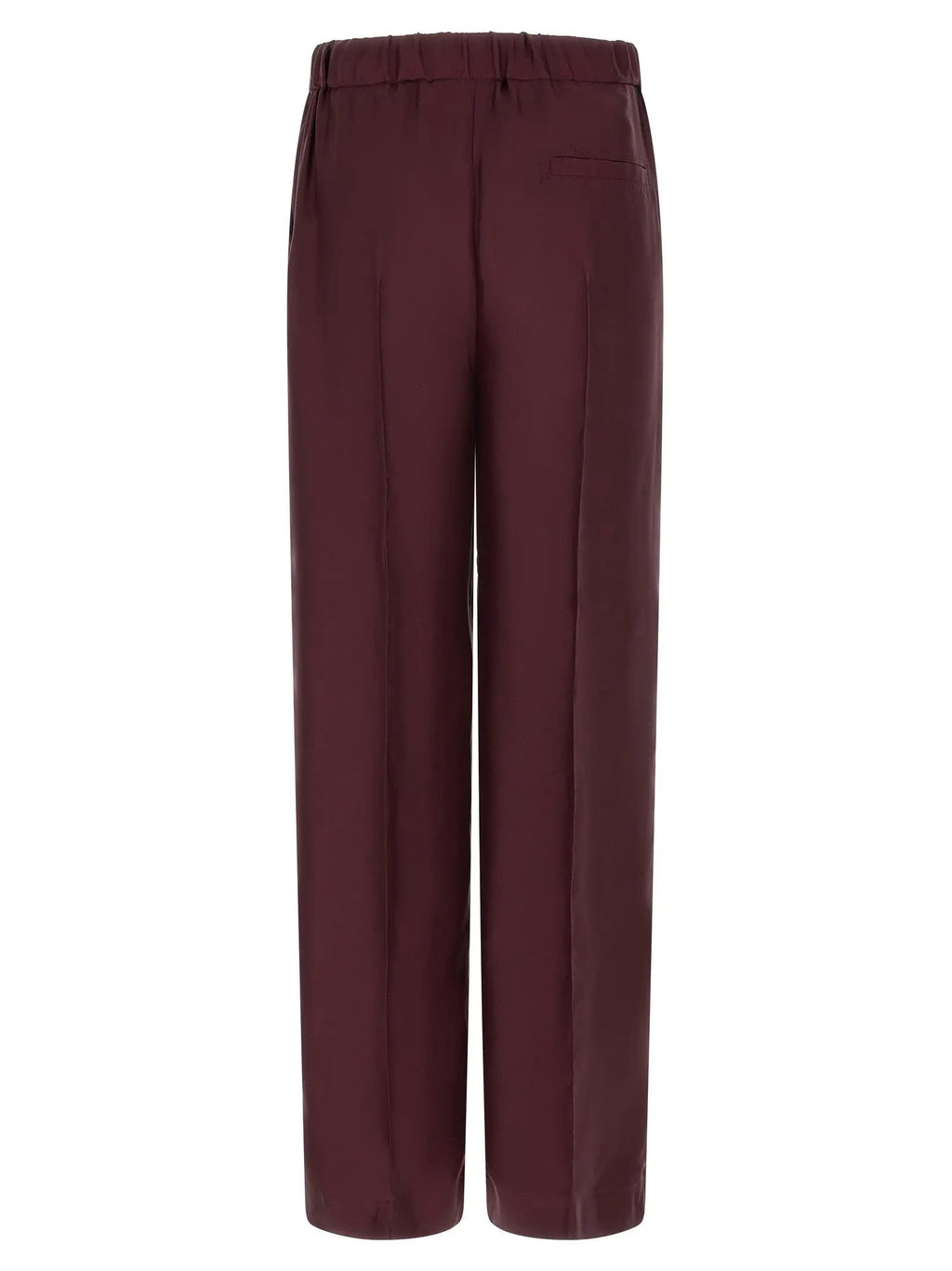 F.R.S. - FOR RESTLESS SLEEPERS Bordeaux Silk Casual Pants