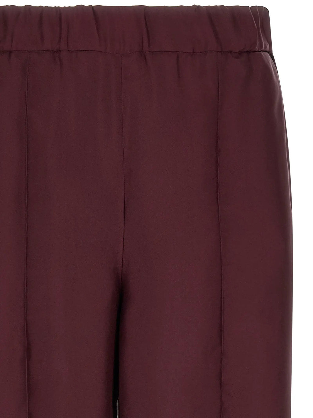 F.R.S. - FOR RESTLESS SLEEPERS Bordeaux Silk Casual Pants