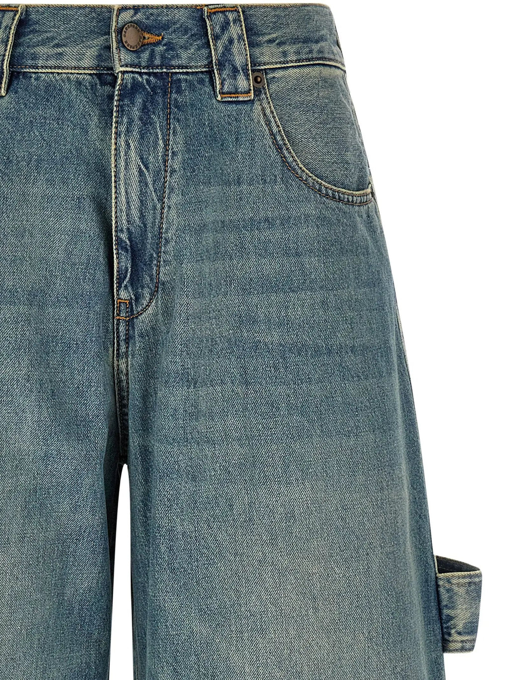 Darkpark Blue Cotton Relaxed Fit Jeans