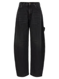 Darkpark Black Cotton Relaxed Fit Jeans