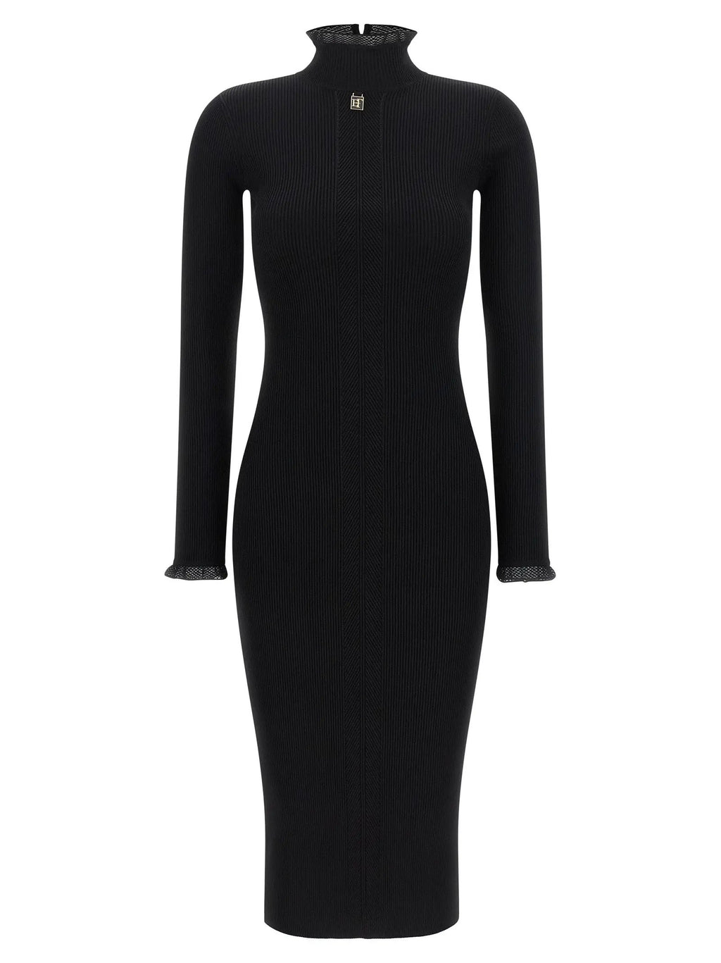 Robe midi Elisabetta Franchi en viscose noire