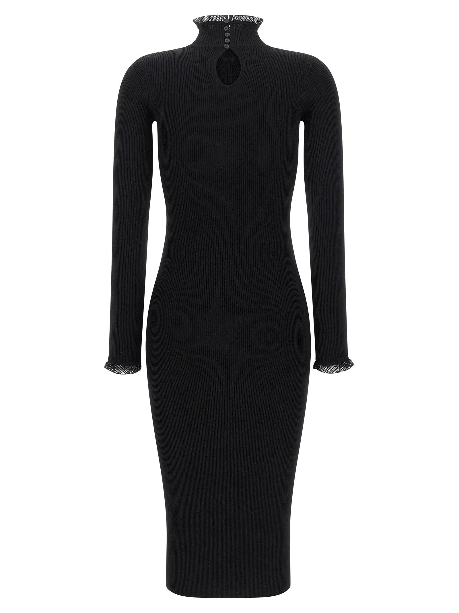 Robe midi Elisabetta Franchi en viscose noire