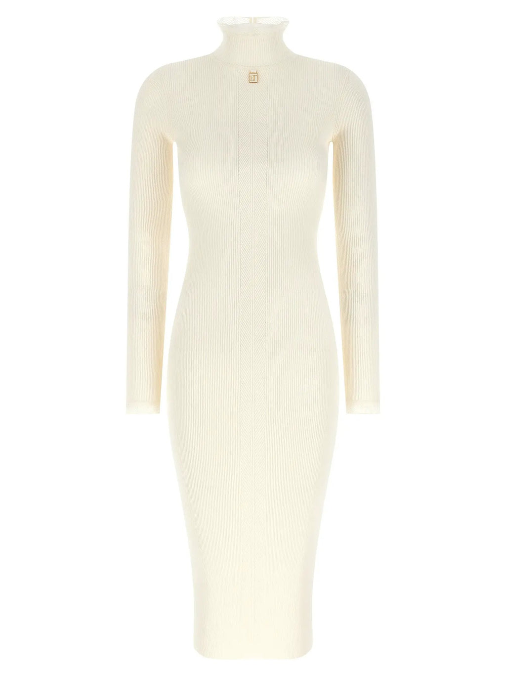 Robe midi en viscose blanche Elisabetta Franchi