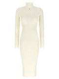 Robe midi en viscose blanche Elisabetta Franchi