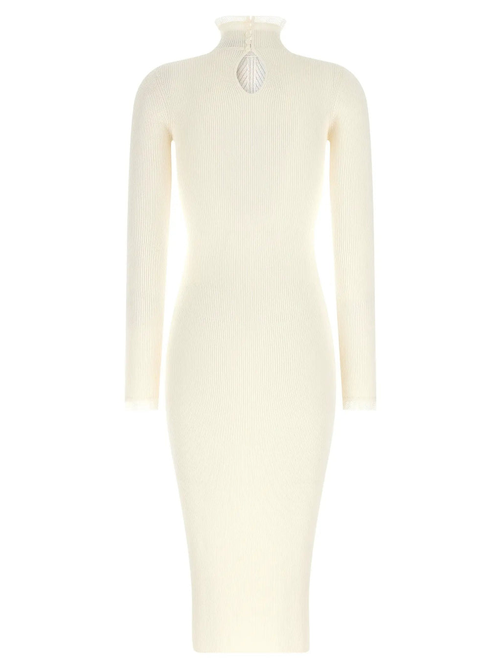 Robe midi en viscose blanche Elisabetta Franchi
