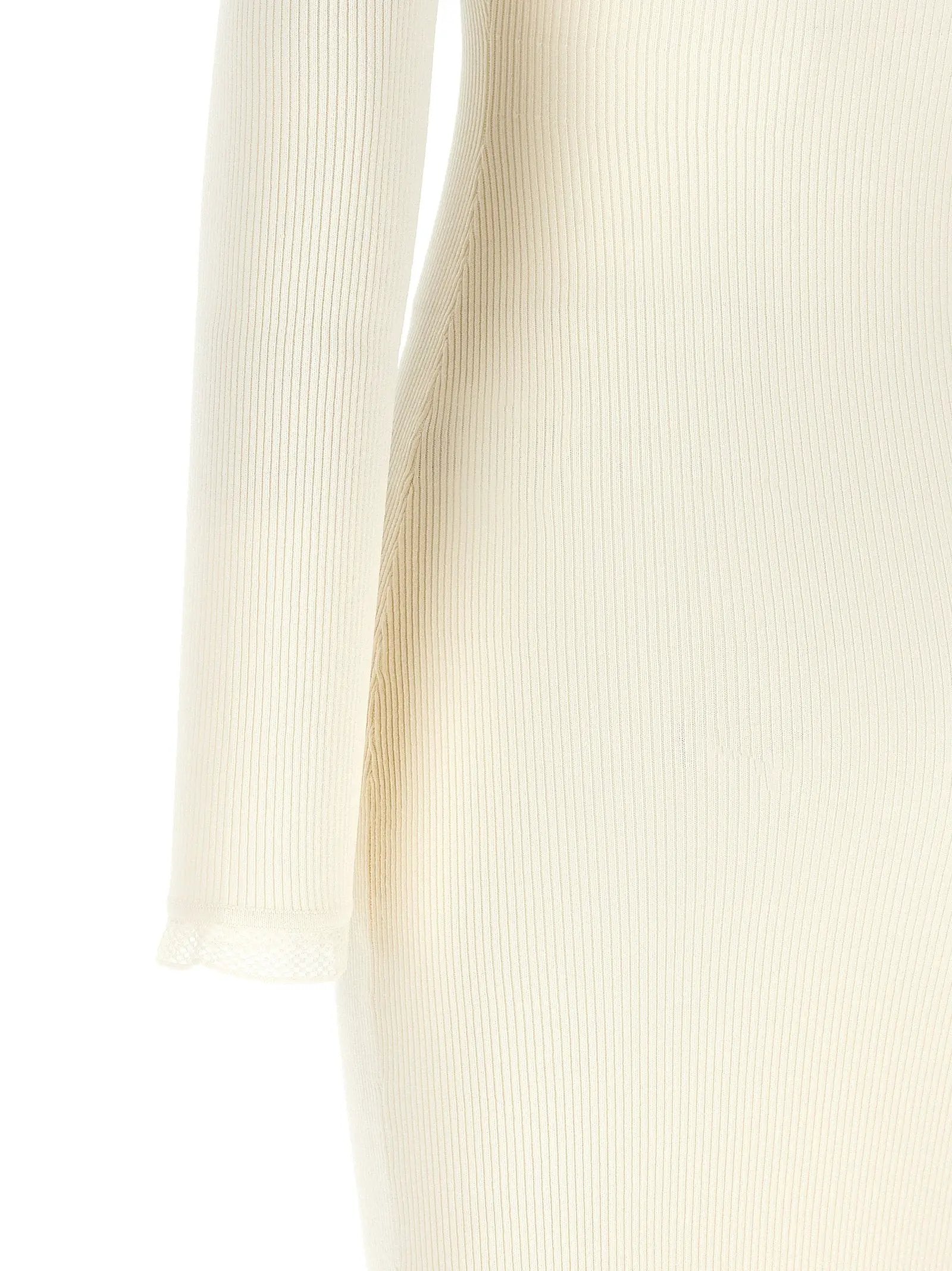 Robe midi en viscose blanche Elisabetta Franchi