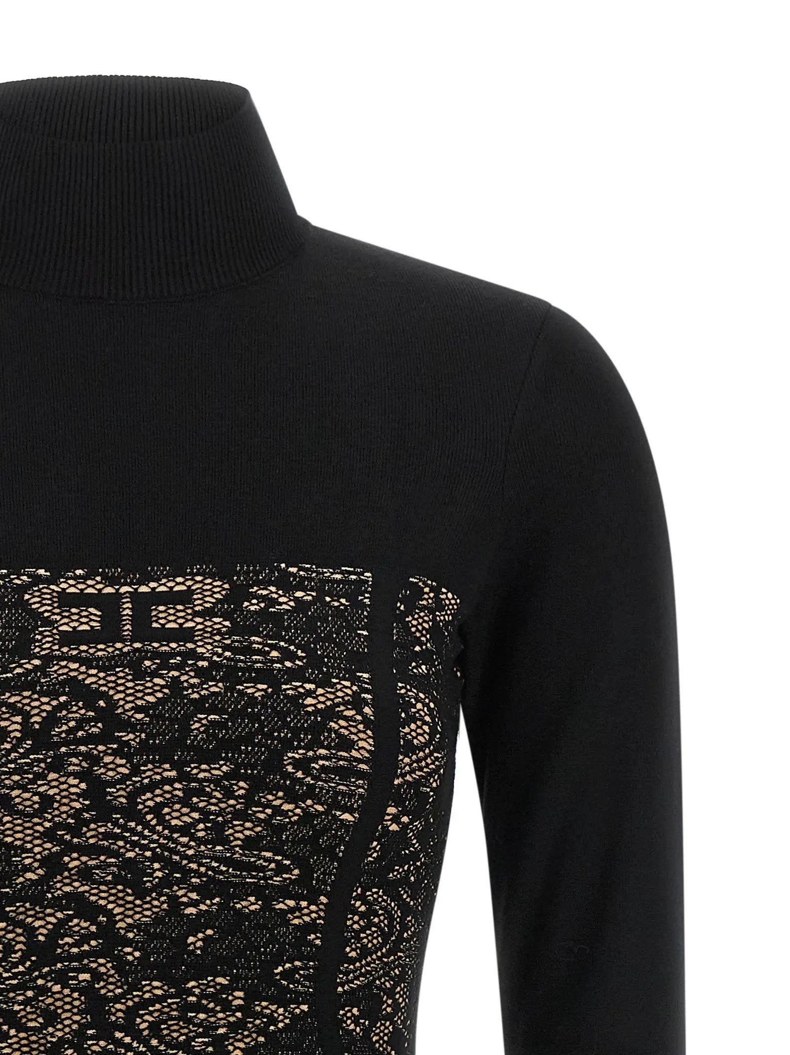 Robe courte Elisabetta Franchi noire en viscose