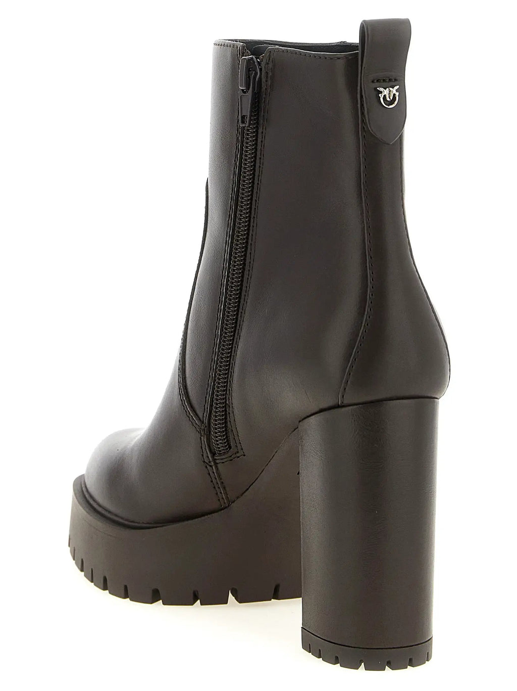PINKO Bottines en cuir de vachette marron