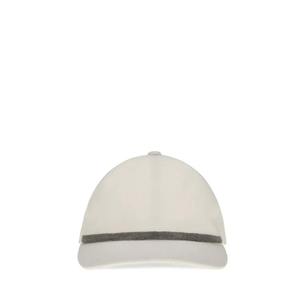 Brunello Cucinelli White Cotton Cap (Baseball Hat)