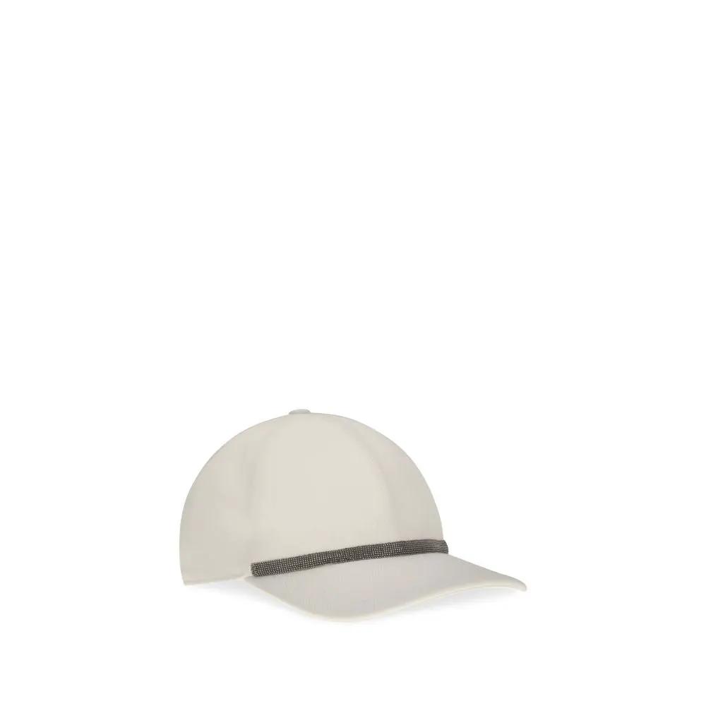 Brunello Cucinelli Brunello Cucinelli White Cotton Cap (Baseball Hat)