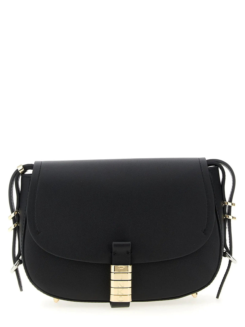 PINKO Black Calfskin Crossbody Bag
