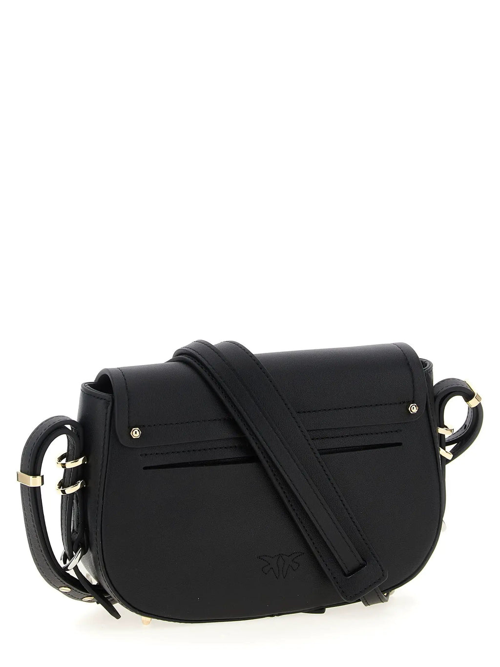 PINKO Black Calfskin Crossbody Bag