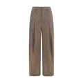 Brunello Cucinelli Brown Wool Oves Aries Casual Pants