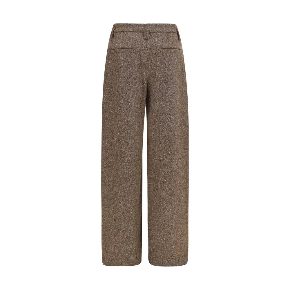 Brunello Cucinelli Brunello Cucinelli Brown Wool Oves Aries Casual Pants