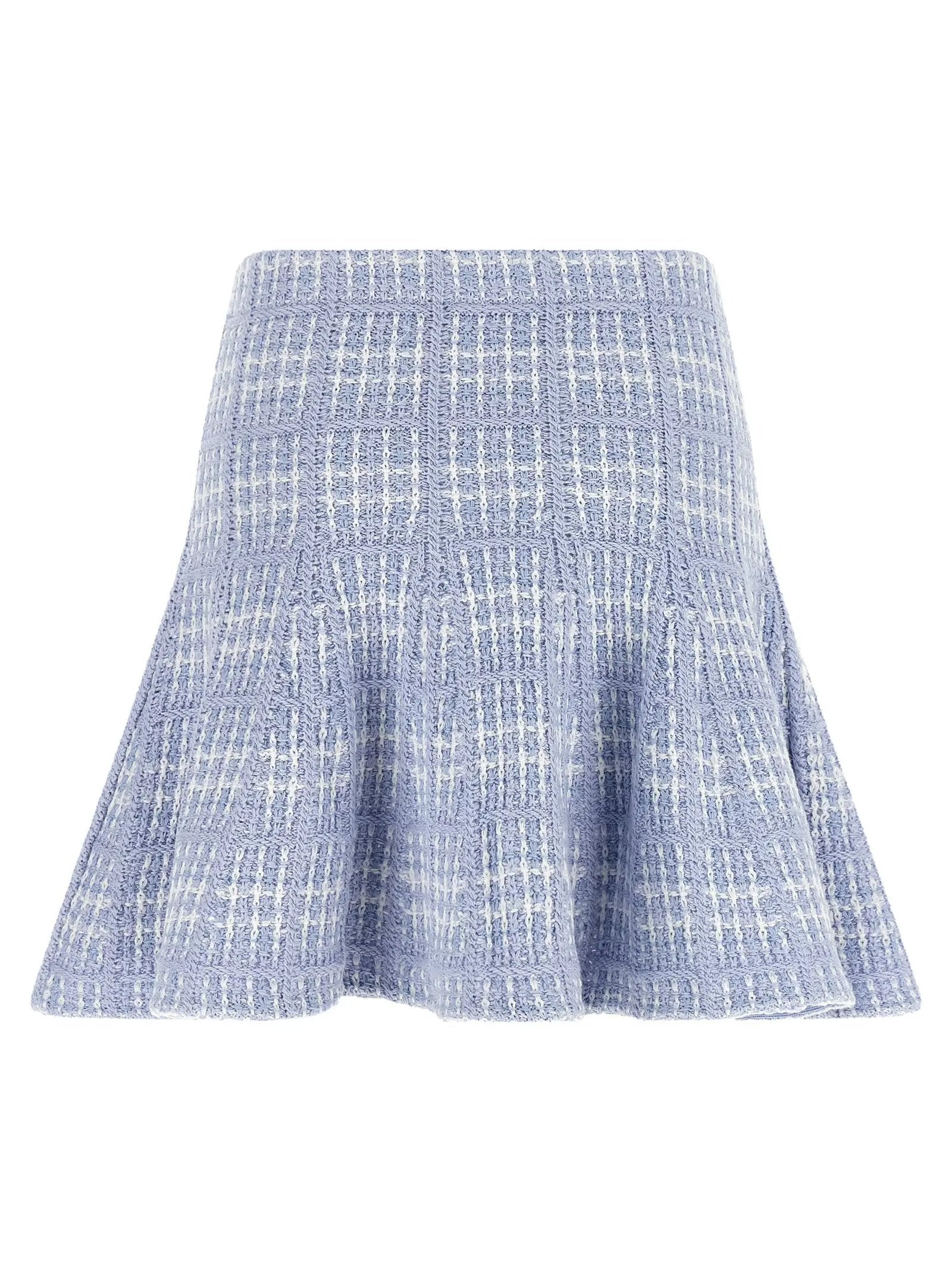 Self-Portrait Blue Cotton Long Skirt