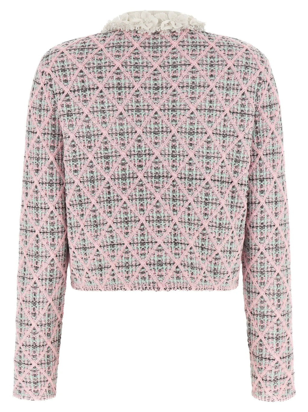 Self-Portrait Multicolor Cotton Cardigan