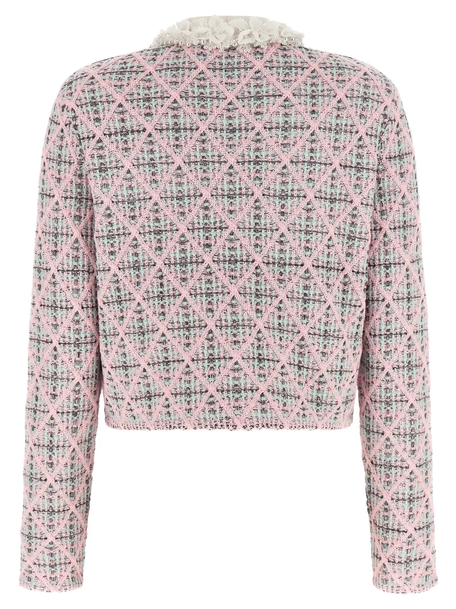 Self-Portrait Multicolor Cotton Cardigan