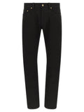 Versace Black Cotton Straight-Leg Jeans