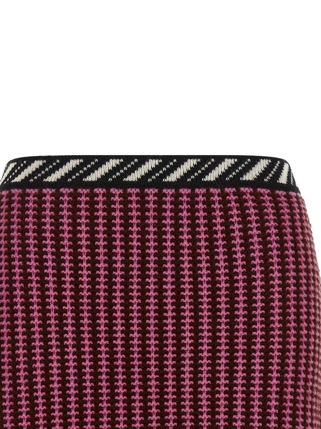 Versace Multicolor Virgin Wool Long Skirt