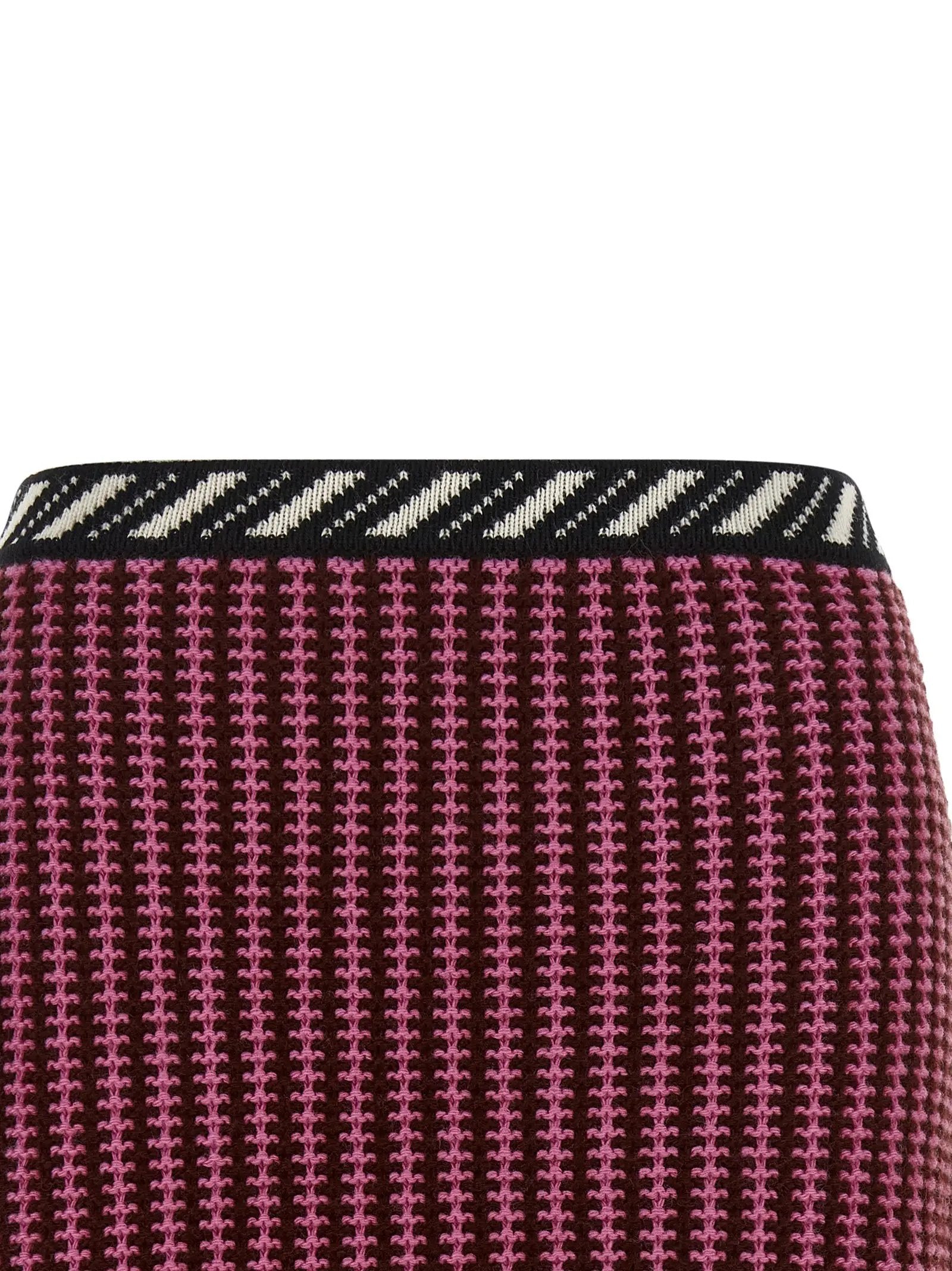 Versace Multicolor Virgin Wool Long Skirt