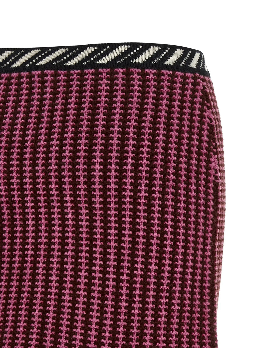 Versace Multicolor Virgin Wool Long Skirt