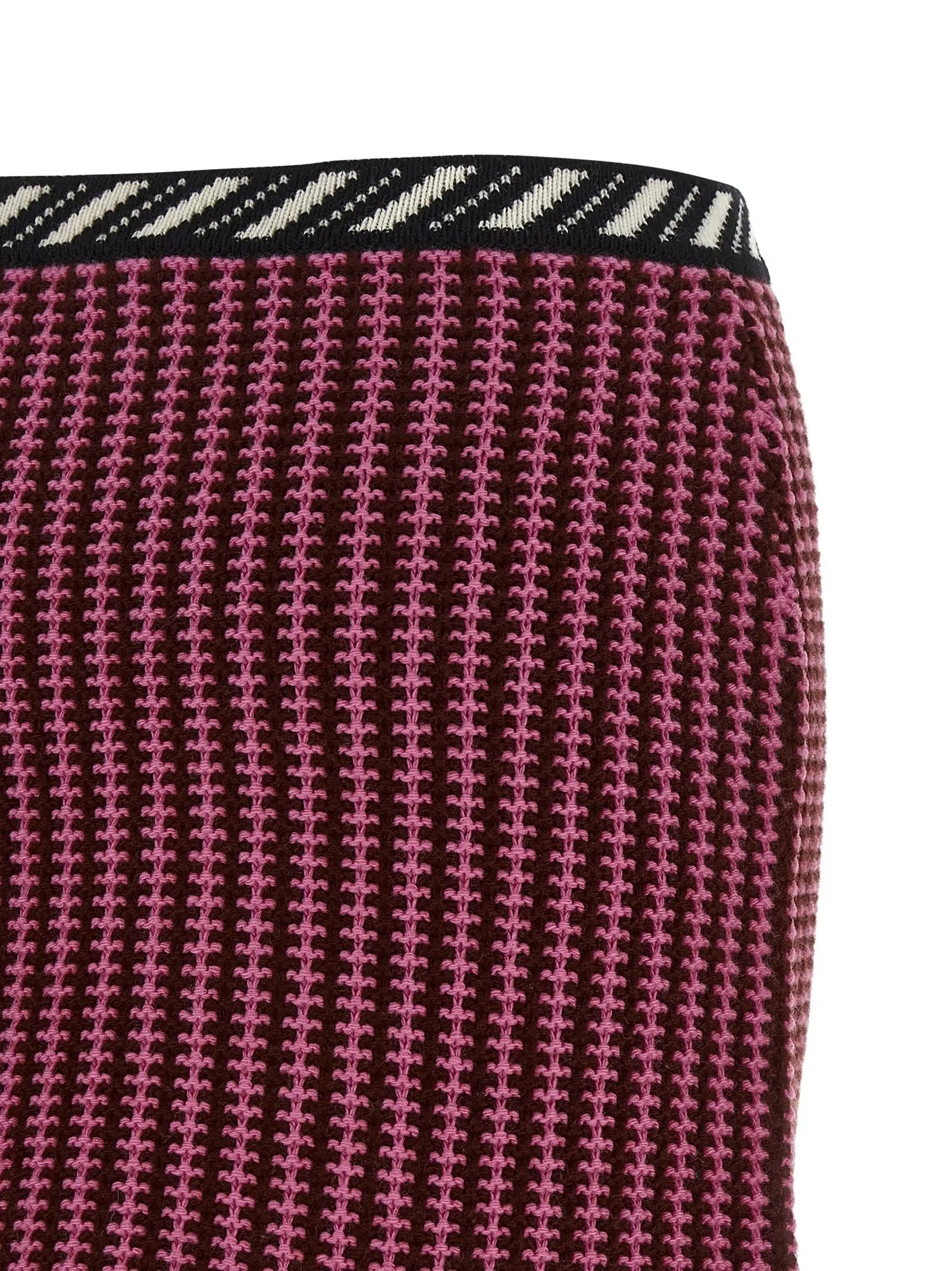 Versace Multicolor Virgin Wool Long Skirt