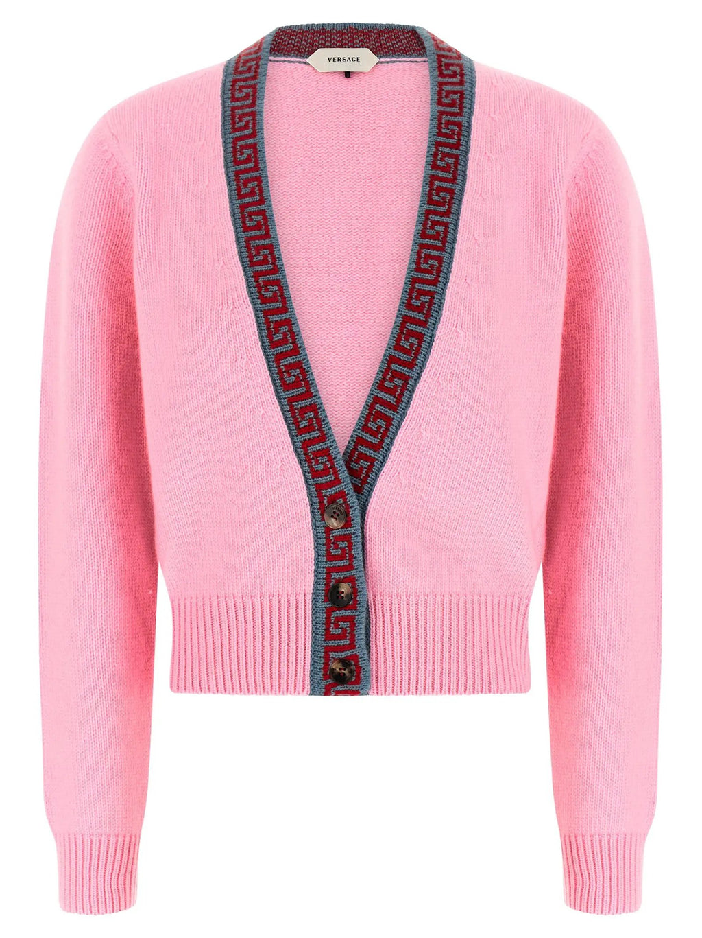 Versace Multicolor Virgin Wool Cardigan