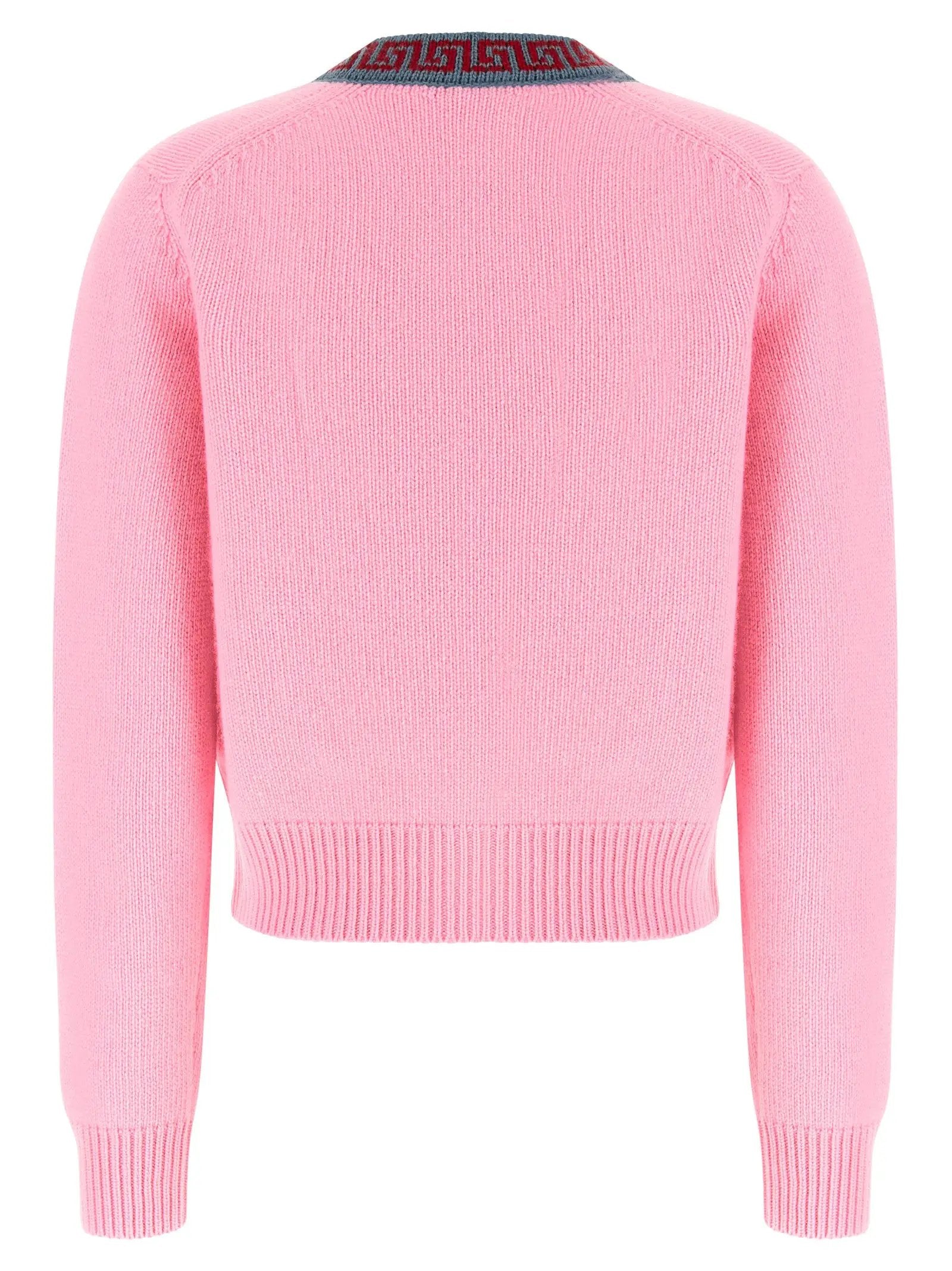 Versace Multicolor Virgin Wool Cardigan
