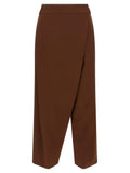 Alberto Biani Brown Wool Cropped Pants