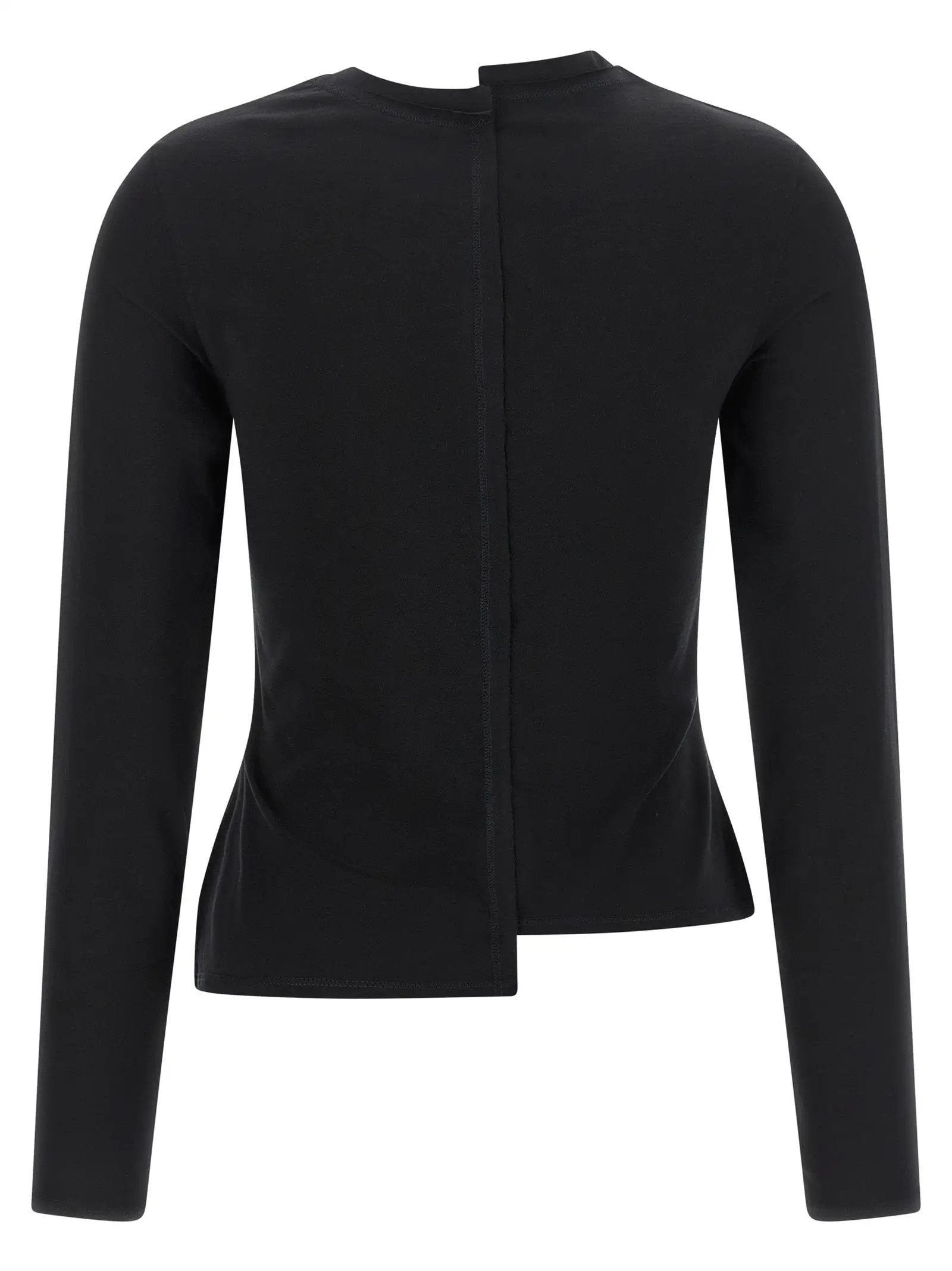 Y-3 Black Cotton Long Sleeve T-Shirt