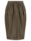 Stella McCartney Brown Polyester Midi Skirt