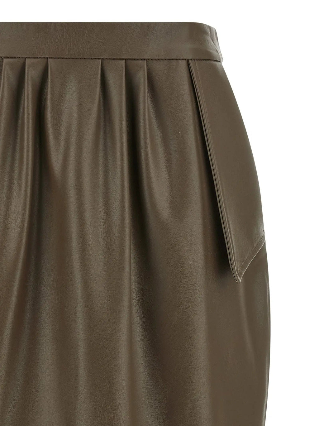 Stella McCartney Brown Polyester Midi Skirt