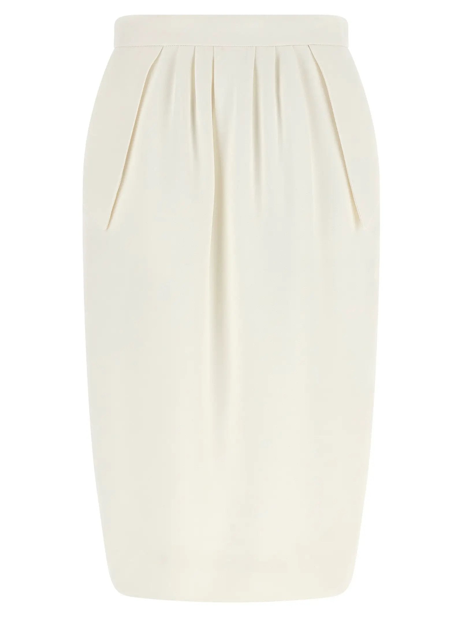 Stella McCartney White Polyester Midi Skirt