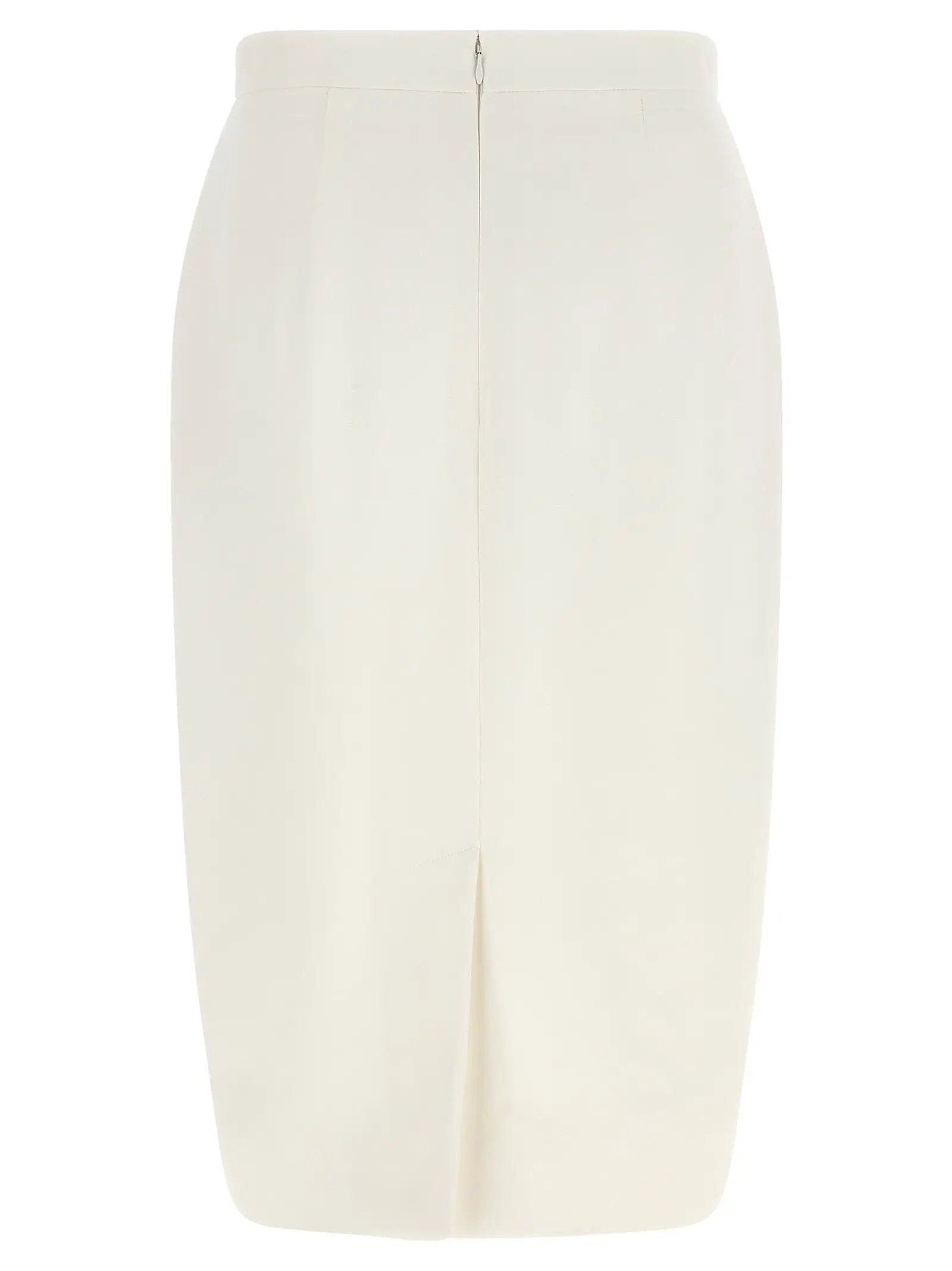 Stella McCartney White Polyester Midi Skirt