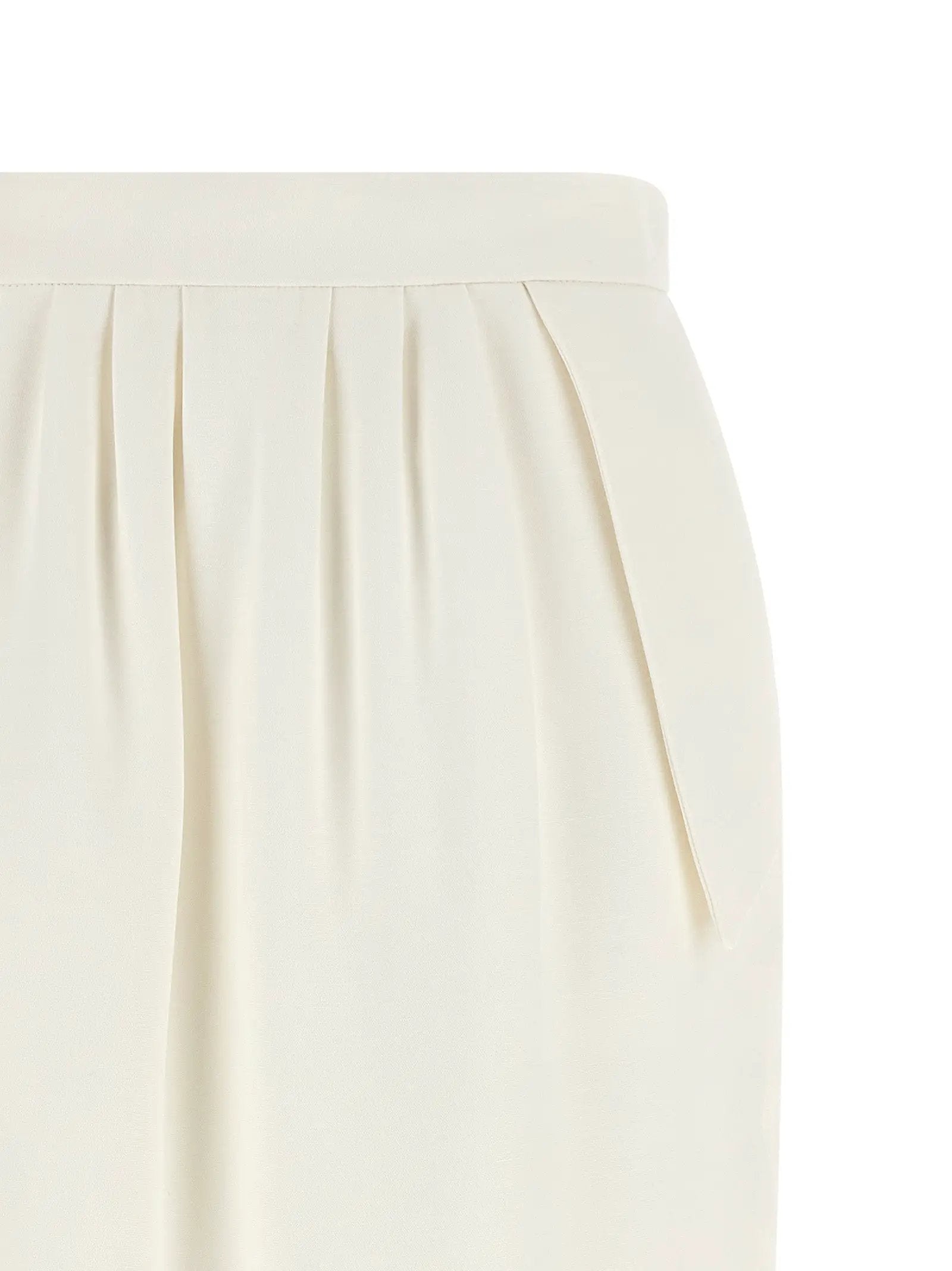 Stella McCartney White Polyester Midi Skirt